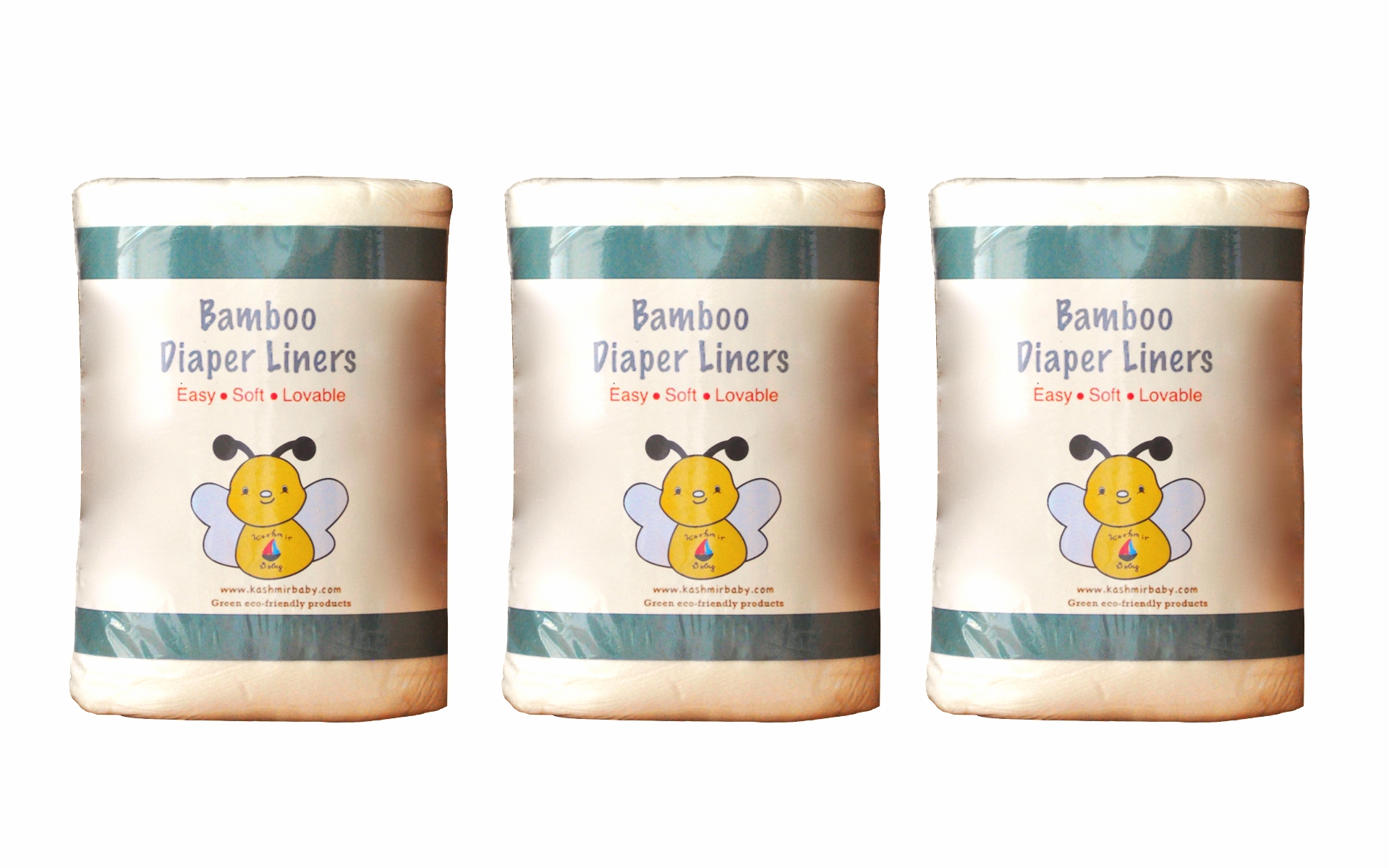 Bamboo Cloth Diaper Liners. (3 Rolls/ 300 Count)