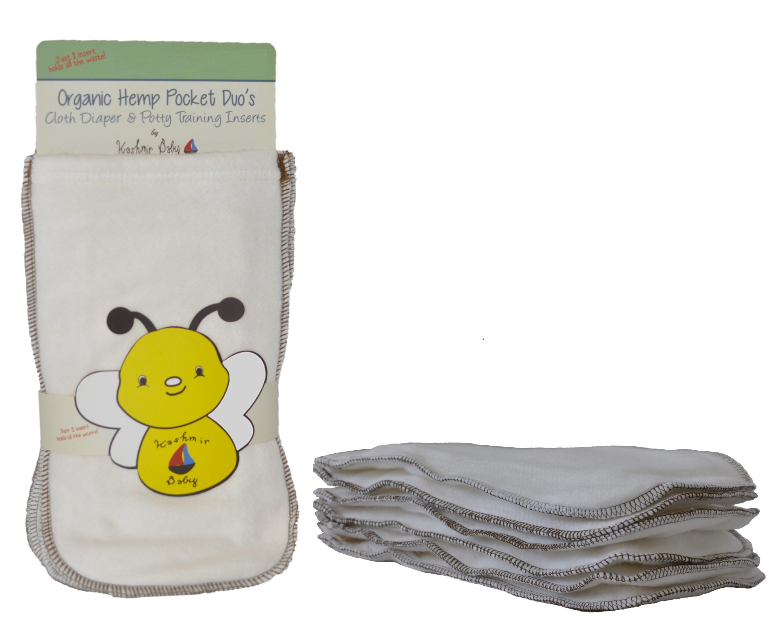 Pocket Duo Organic Hemp Cloth Diaper Inserts (6 Pack)