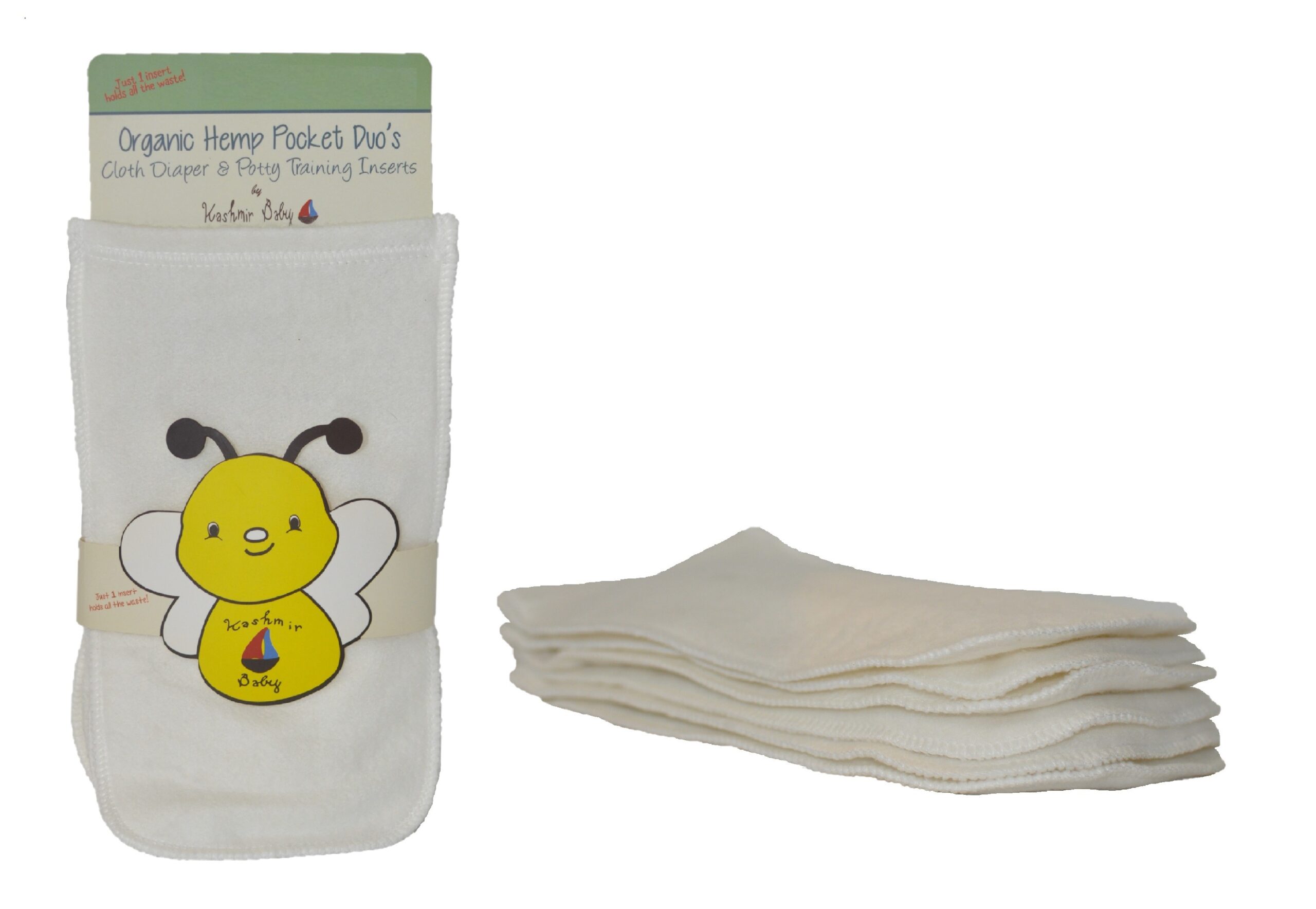 Pocket Duo Organic Hemp Cloth Diaper Inserts (6 Pack)