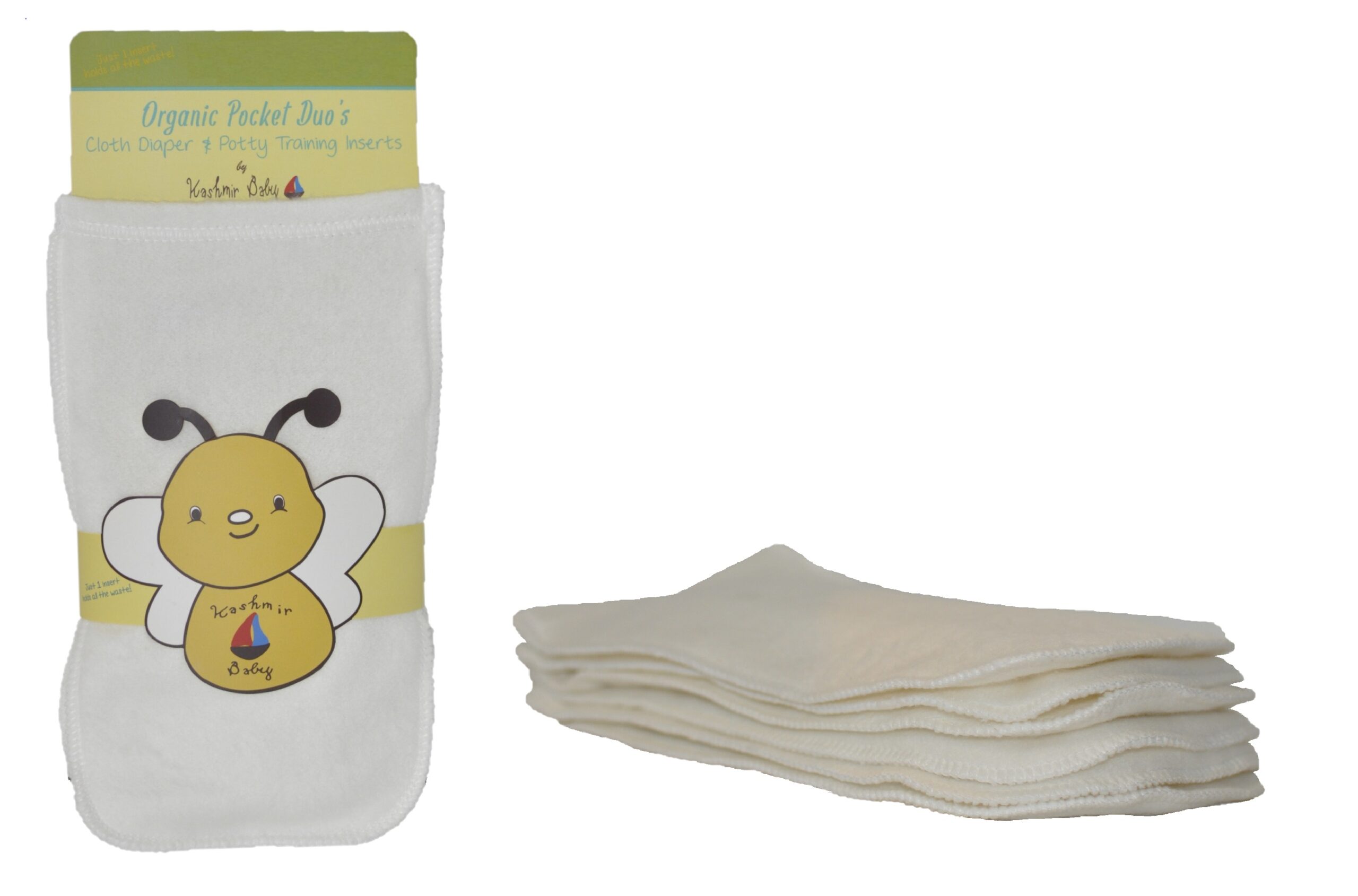 Pocket Duo Organic Organic Bamboo Cloth Diaper Inserts (6 Pack)