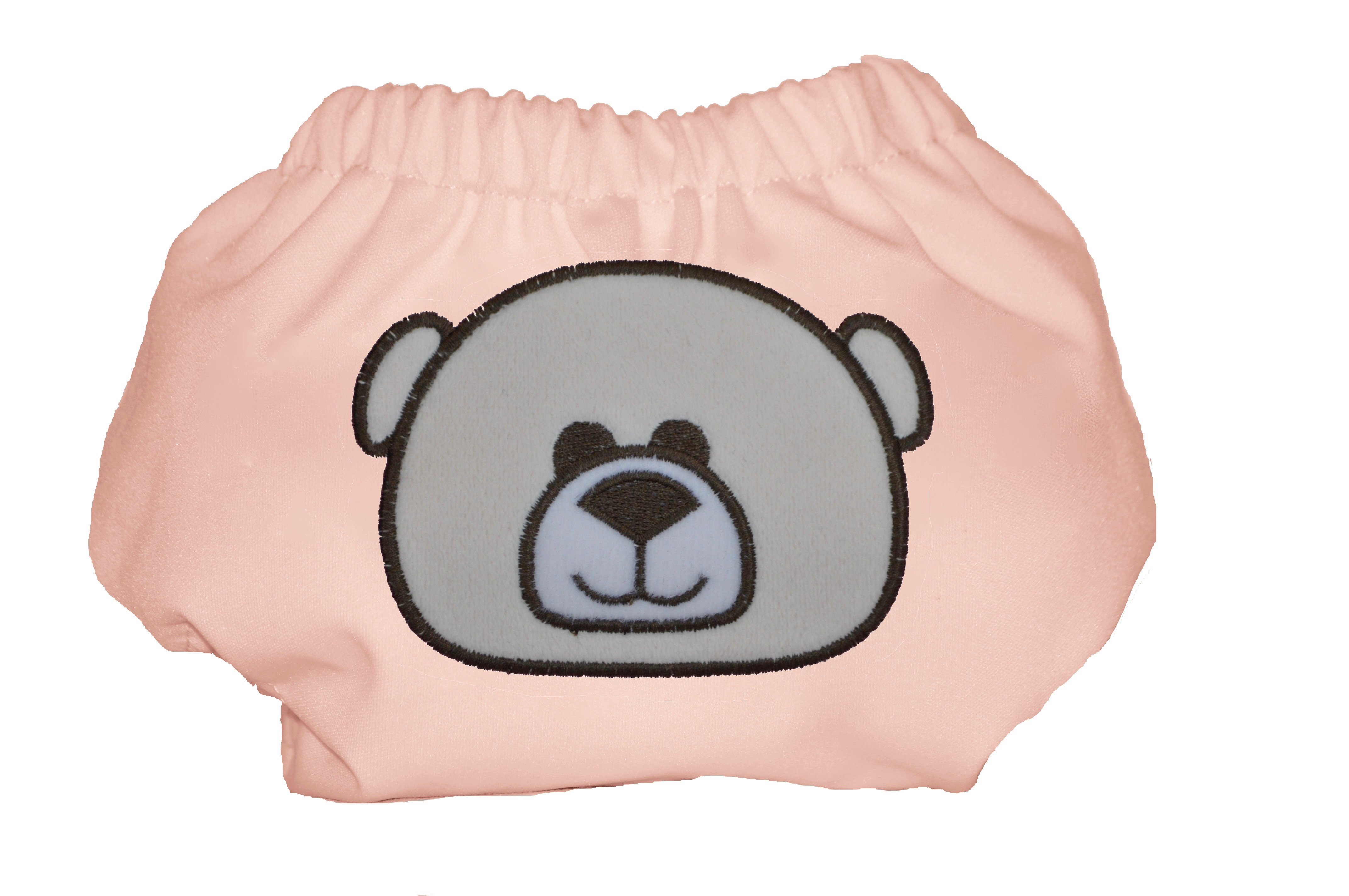 CarriedAway Charcoal Bamboo One Size Pocket Diaper Snap Closure (2 Pack) "Beary Lovable" 