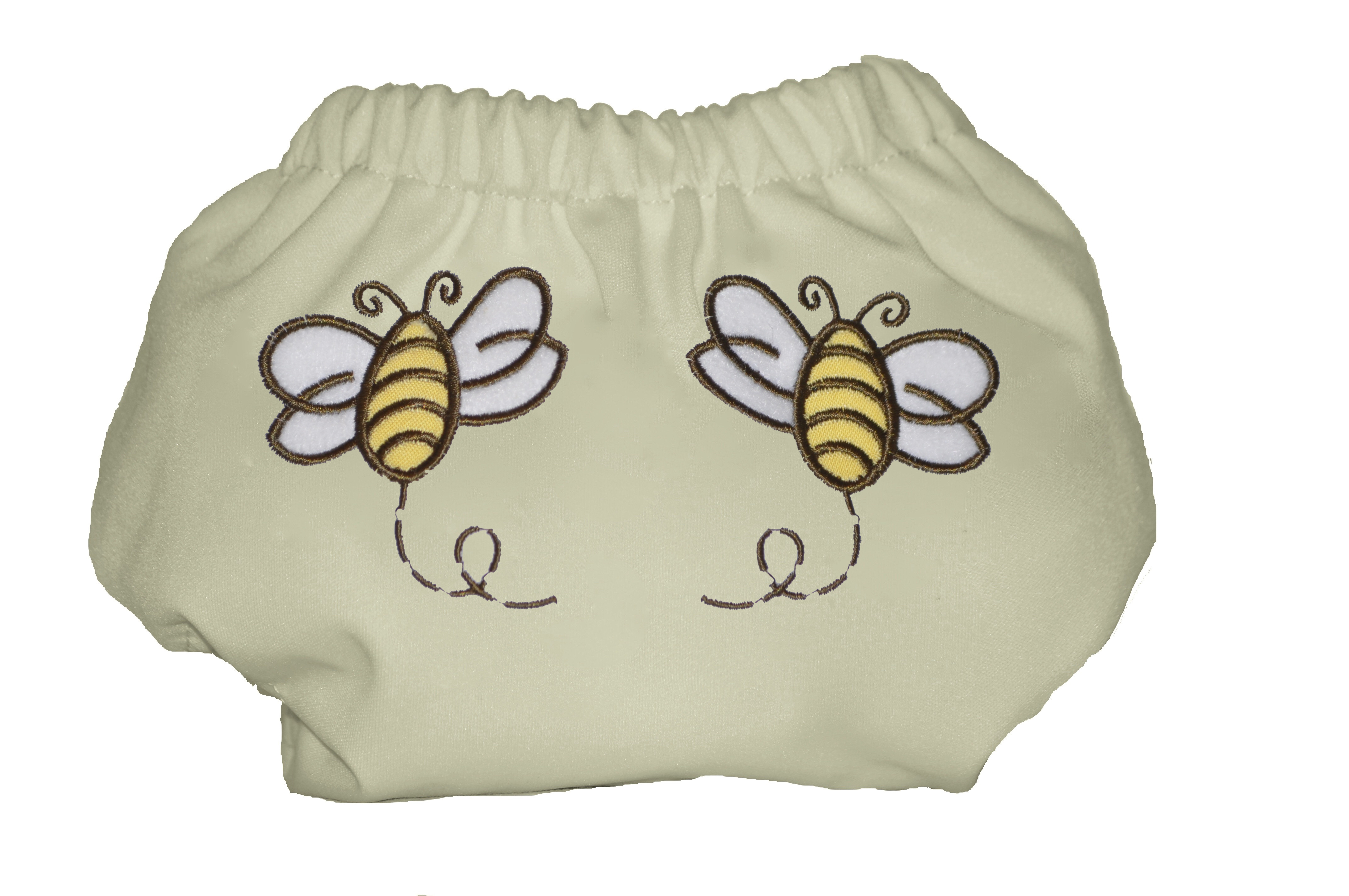 CarriedAway Charcoal Bamboo One Size Pocket Diaper Snap Closure (2 Pack) "Little Bee" 